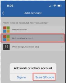 Authenticator QR code scanning