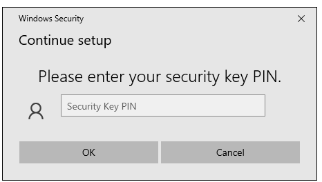 Create PIN for YubiKey